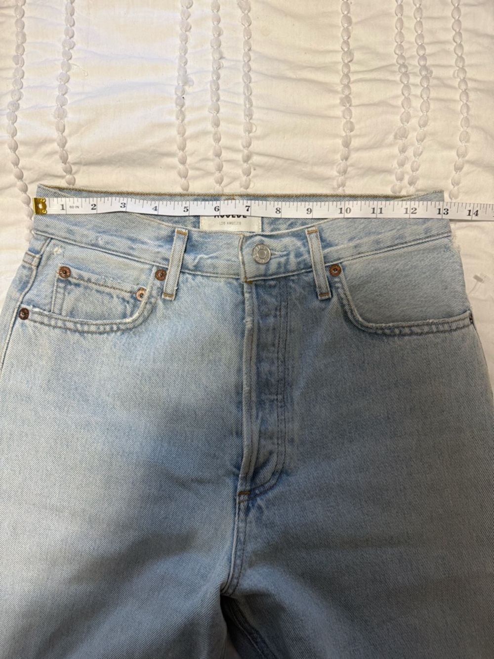 AGOLDE 90s Pinch Waist High Waist Straight Leg Jean size 25 inseam 30 inches - Picture 10 of 10